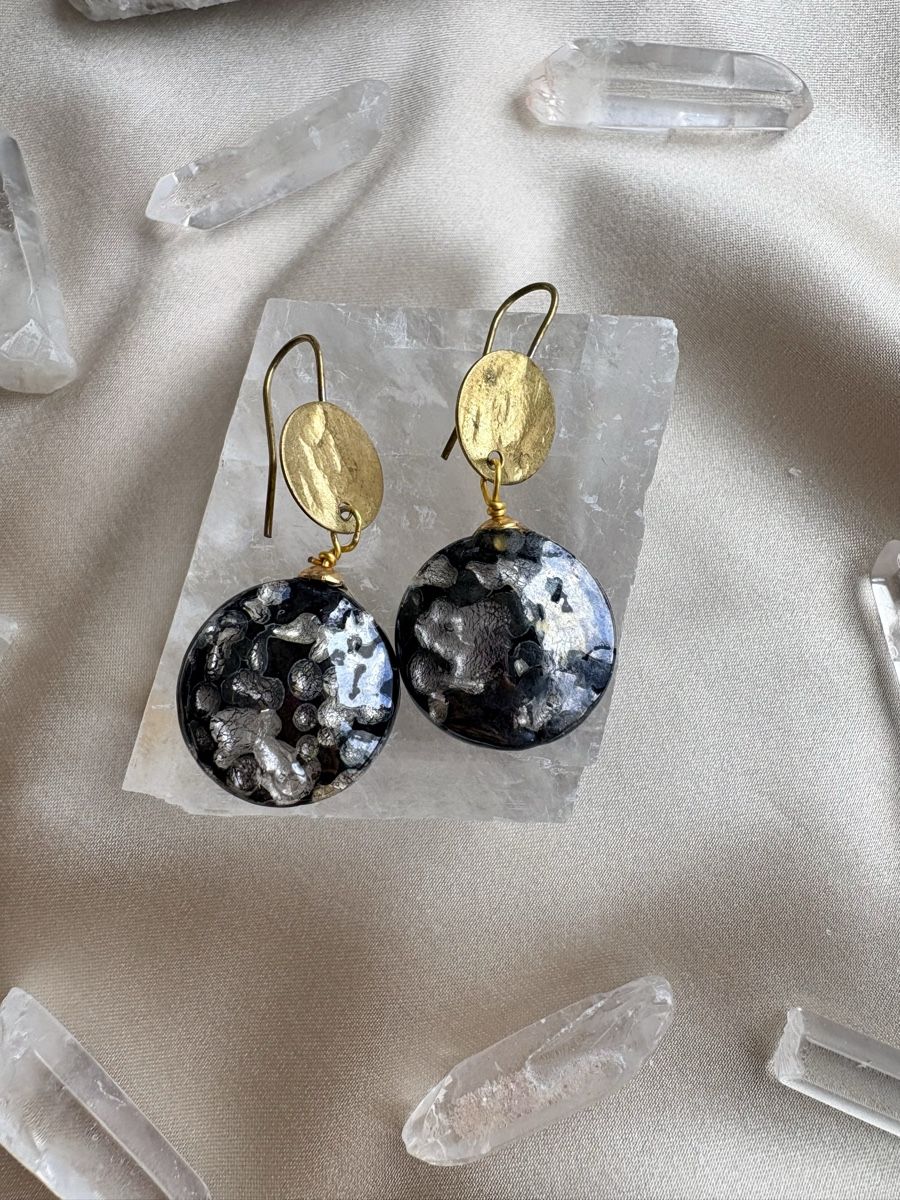 Ohrringe & -stecker: Boho Statement Ohrringe Schwarz Goldfarben Vintage – Gebraucht aus Zürich von CICI-CuratedVintage 1