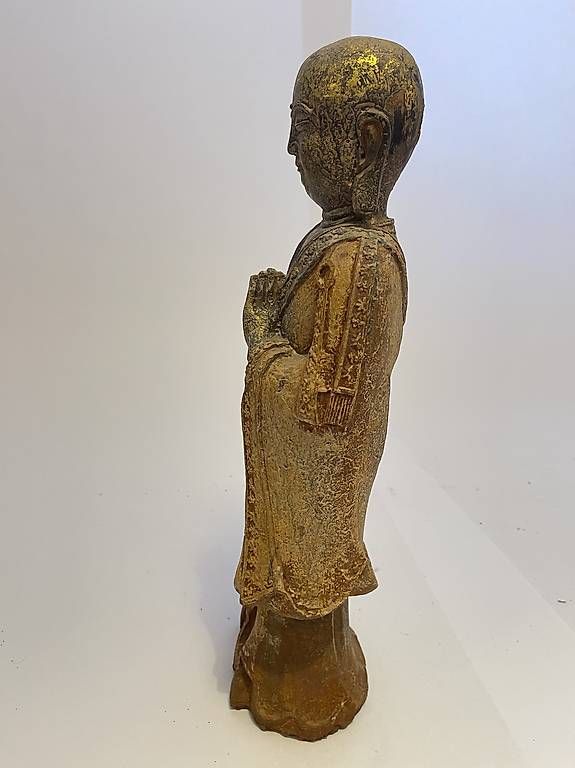 Skulpturen & Statuen: Asiatika - Buddhistischer Mönch aus Metall – Gebraucht aus Basel von Familymusic 3