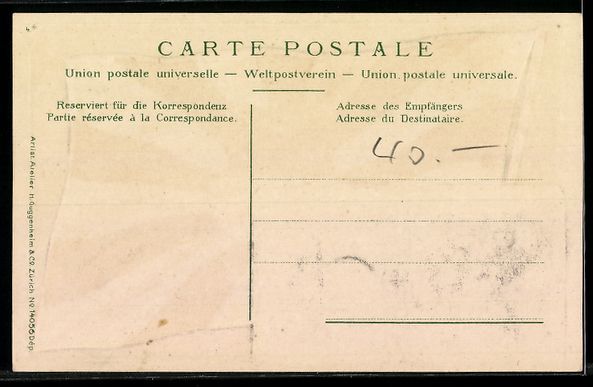 Cartoline postali: Solothurn, Ortsansicht mit Schweizerfahn – Usato da Berlin venduto da bartko-reher 1