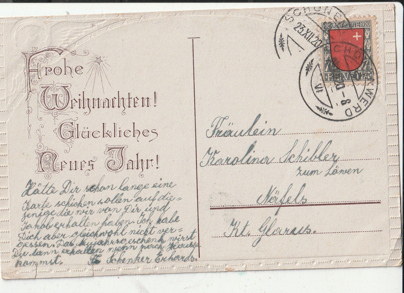 Cartoline postali: Frohe Weihnachten – Usato da Lumbrein venduto da made02 1