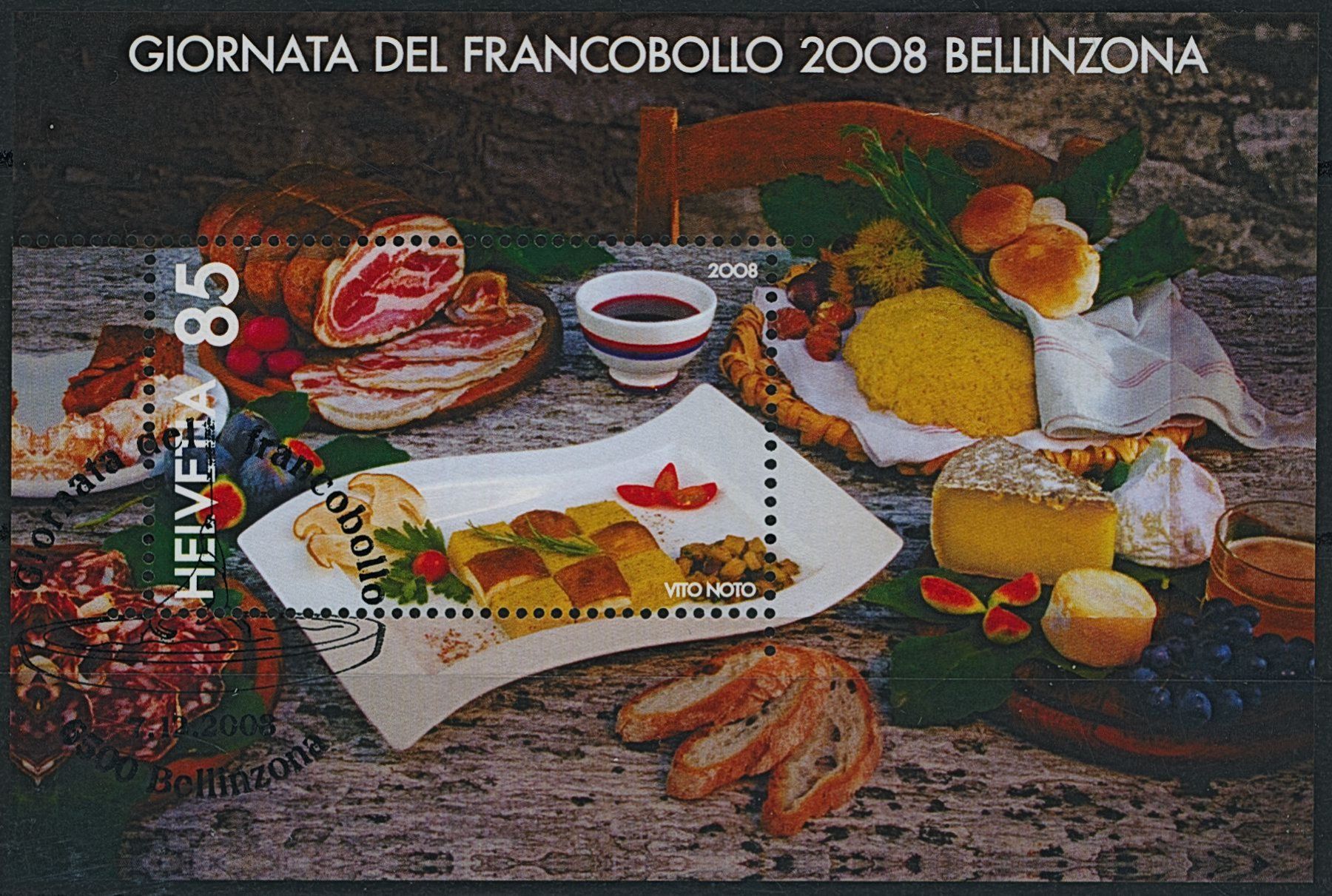 Tutti i francobolli: 2008 - Tag der Briefmarke - Bellinzona - Block – Usato da Schindellegi venduto da leecollect