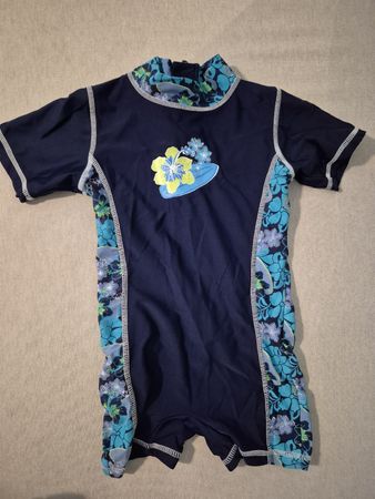 Kurz Badeanzug Kinder Gr. 92/98 Hawaii Blumen