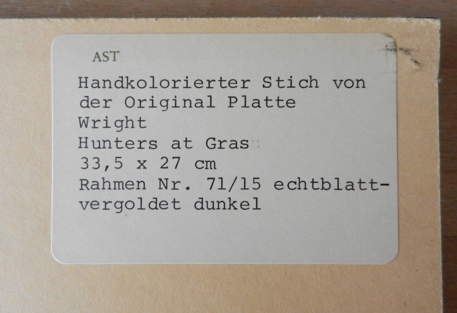 Incisioni: Hunters at Grass, Handkolorierter Stich – Usato da Wolfwil venduto da Verbenia 7