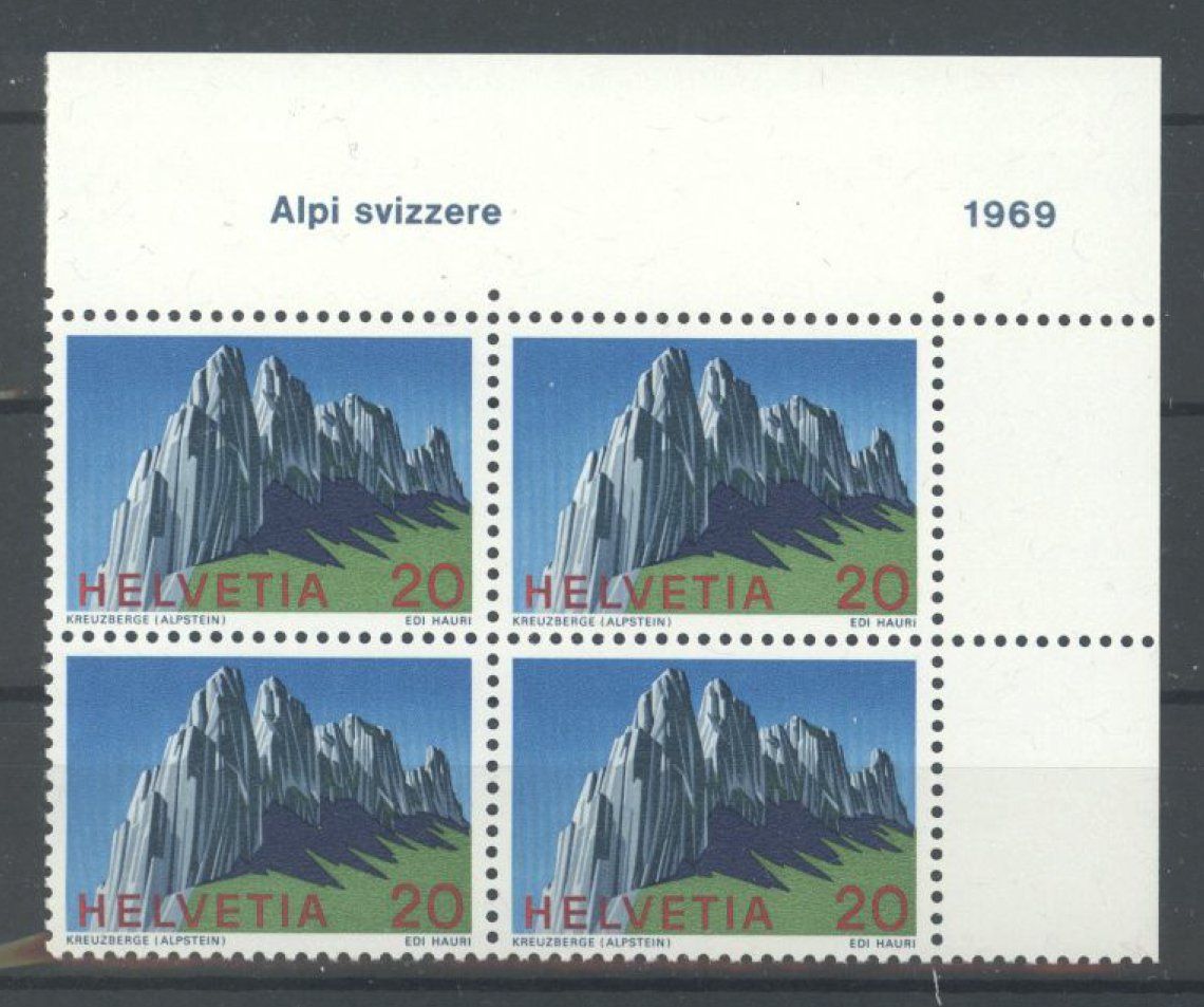 Tutti i francobolli: 1969, Sondermarken Schweizer Alpen ** – Usato da Willisau venduto da Vollstempel