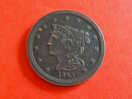 USA coin 1843, 4.5g