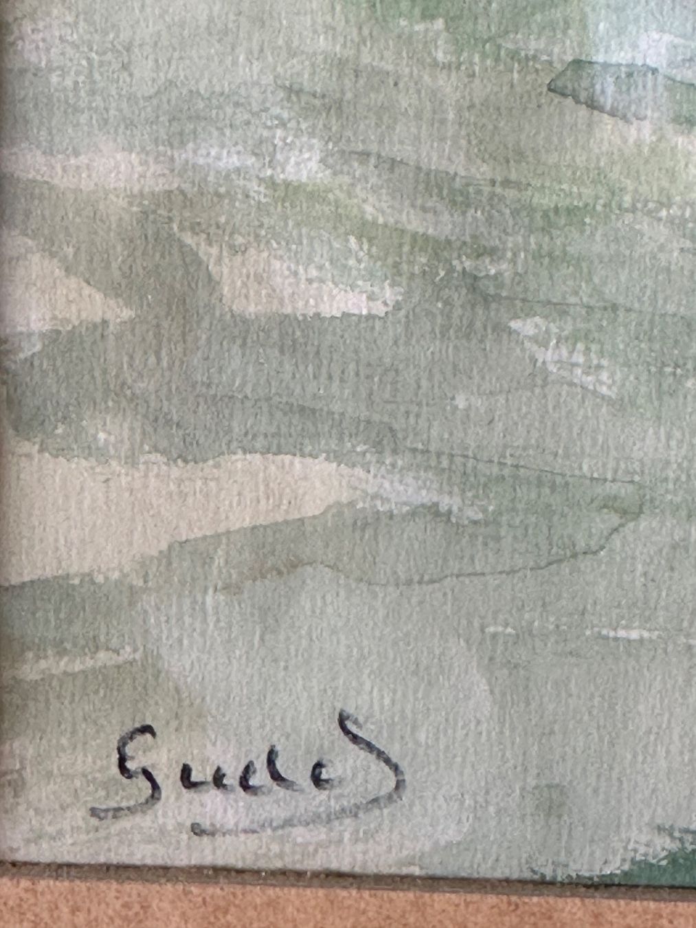 Gemälde: Jolie aquarelle signé Sulles – Gebraucht aus Lausanne von artnouveau04 2
