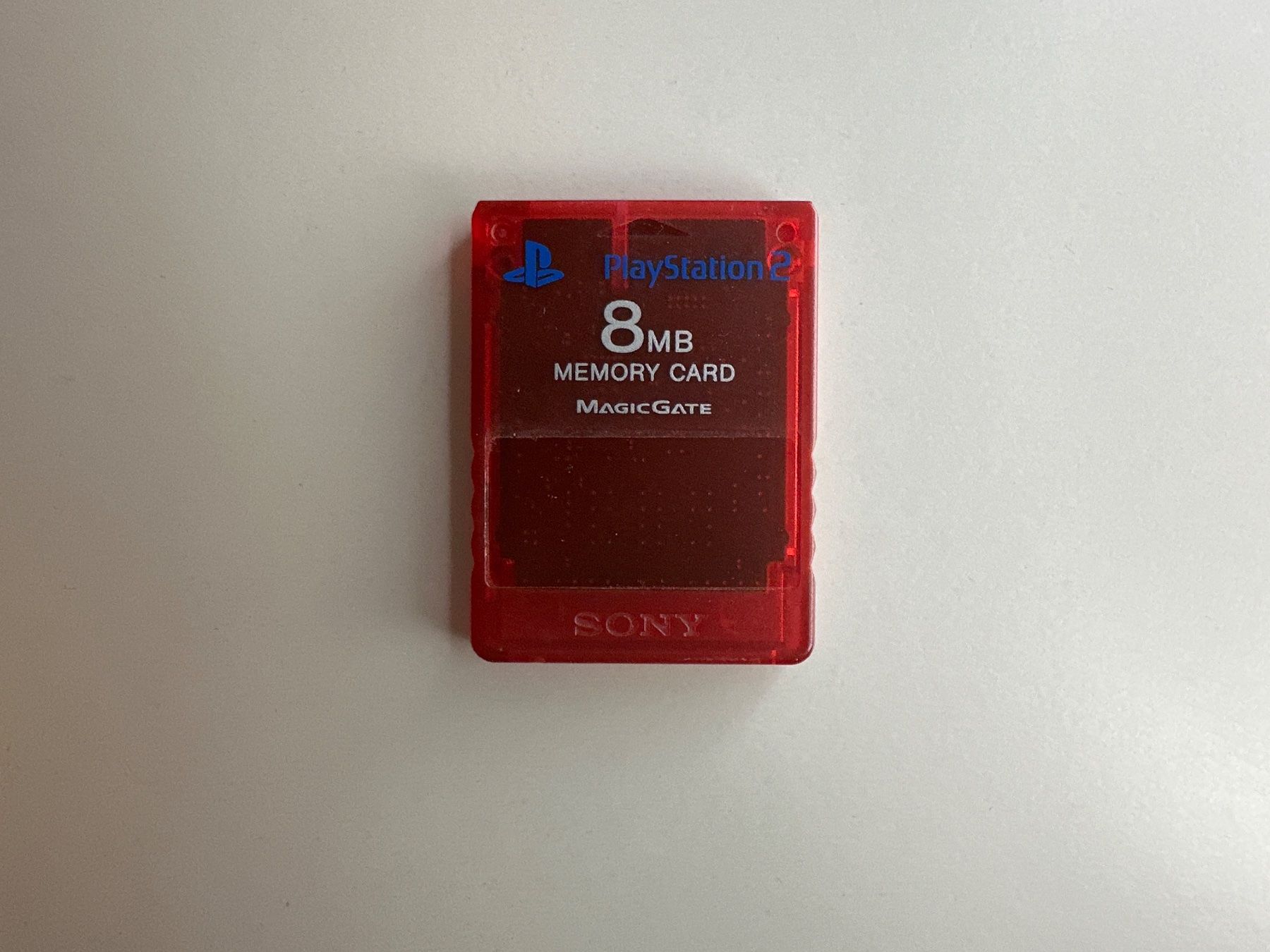 Sony Memory unit & Memory card: PS2 Memory Card rot durchsichtig – Usato da St.gallen venduto da taduz