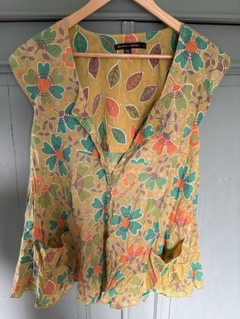 Gudrun Sjödén Bluse Damen Grösse M floral kurzarm