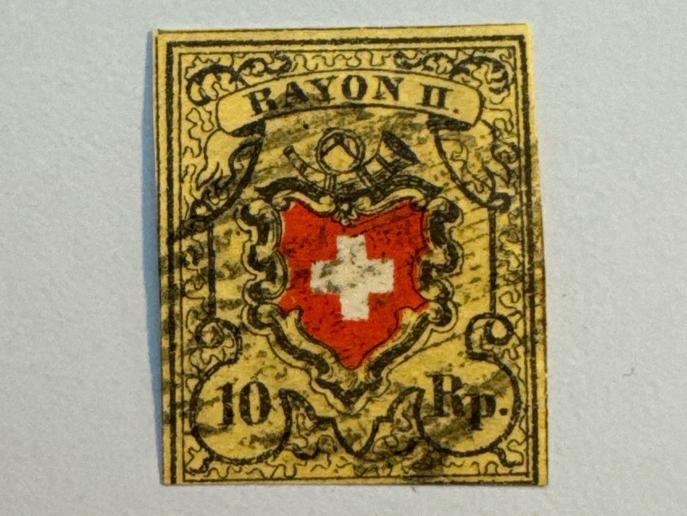 Alle Briefmarken: 1850 Rayon II ZNr. 16II gestempelt – Gebraucht aus Küssnacht am Rigi von POSTOMASTER
