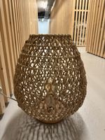 Lampe mit geflochten Naturmaterial (Seegrass), neuwertig