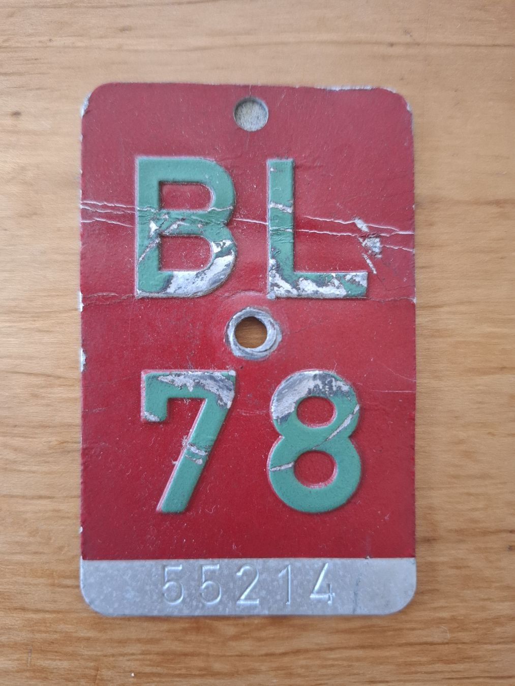 Insegne: Alte Velonummer BL 1978 – Usato da Winterthur venduto da plattenblitz