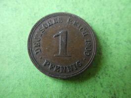 Dt. Reich 1900 D, 1 Pfennig