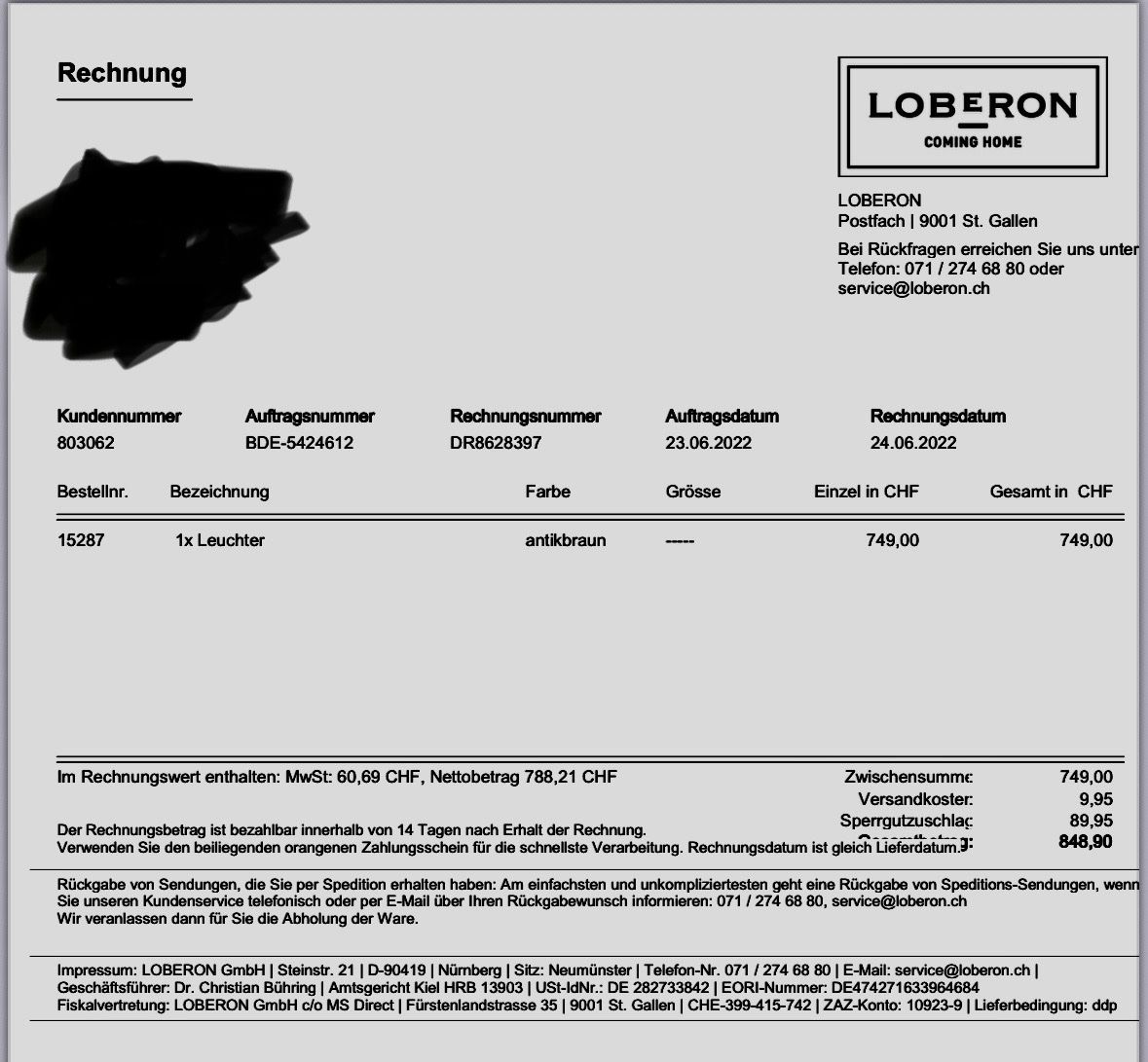 Loberon Lampadari & plafoniere: Deckenleuchter von Loberon – Usato da Zumikon venduto da Monte_Rosa 9