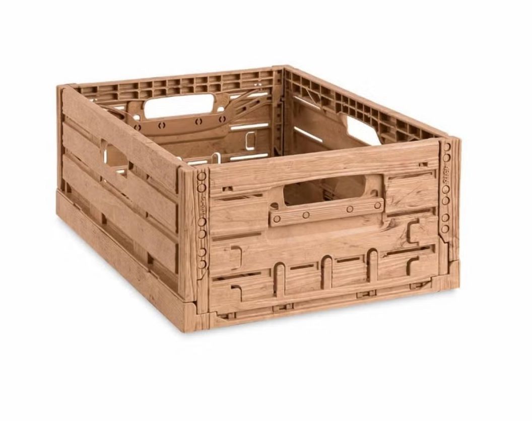 Casse di trasporto: Faltbare Klappbox Holzoptik 40 x 30 cm – Nuovo e nell'imballaggio originale da Bülach venduto da Palawan