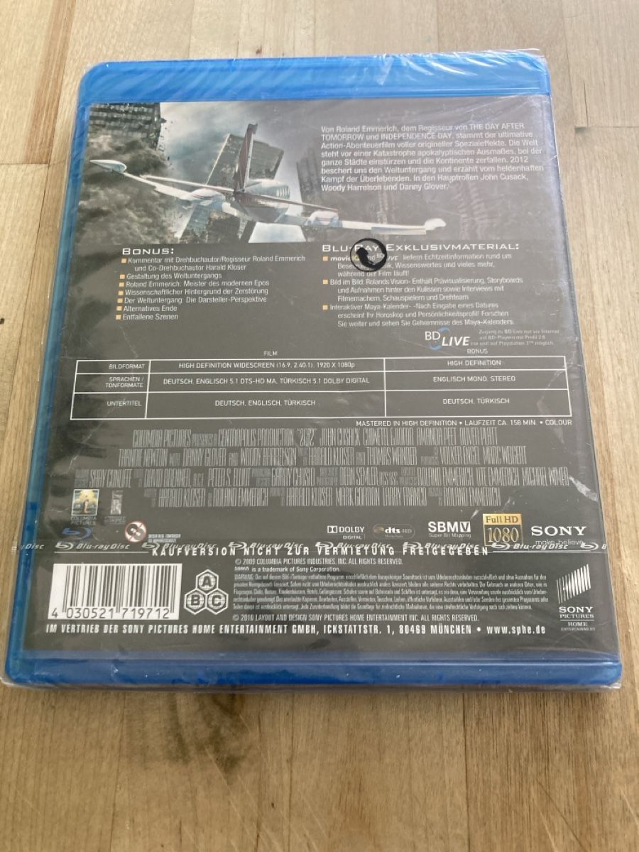 Tutti i DVDs: 2012 Blu-ray Disc – Nuovo e nell'imballaggio originale da Zürich venduto da msxmsx 1