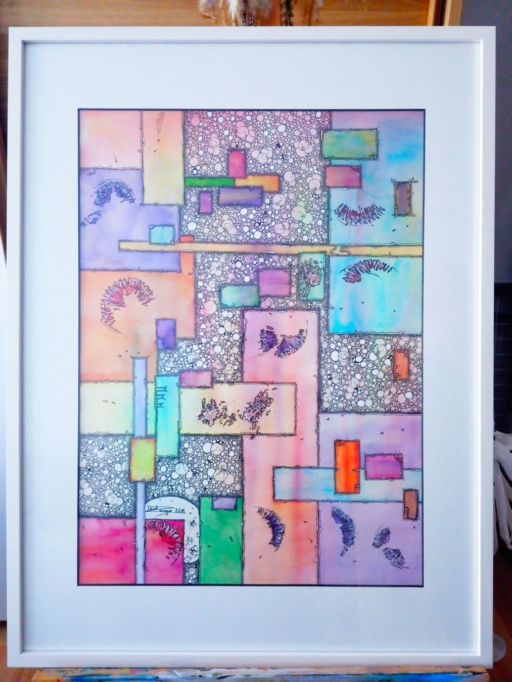 Dipinti: "BUNTE VIELFALT", Aquarell und Mischtechnik – Nuovo (secondo la descrizione) da Dulliken venduto da Haexli33
