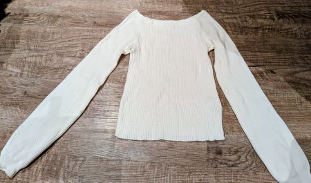 white sweater