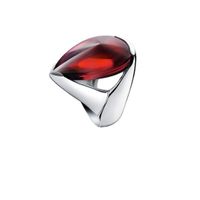 Bague BACCARAT-Paris „Psydelic“ argent 925 + cristal rouge