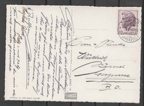 Cartoline postali: APPENZELL mit SÄNTIS    (U – Usato da Ruggell venduto da Masescha 1