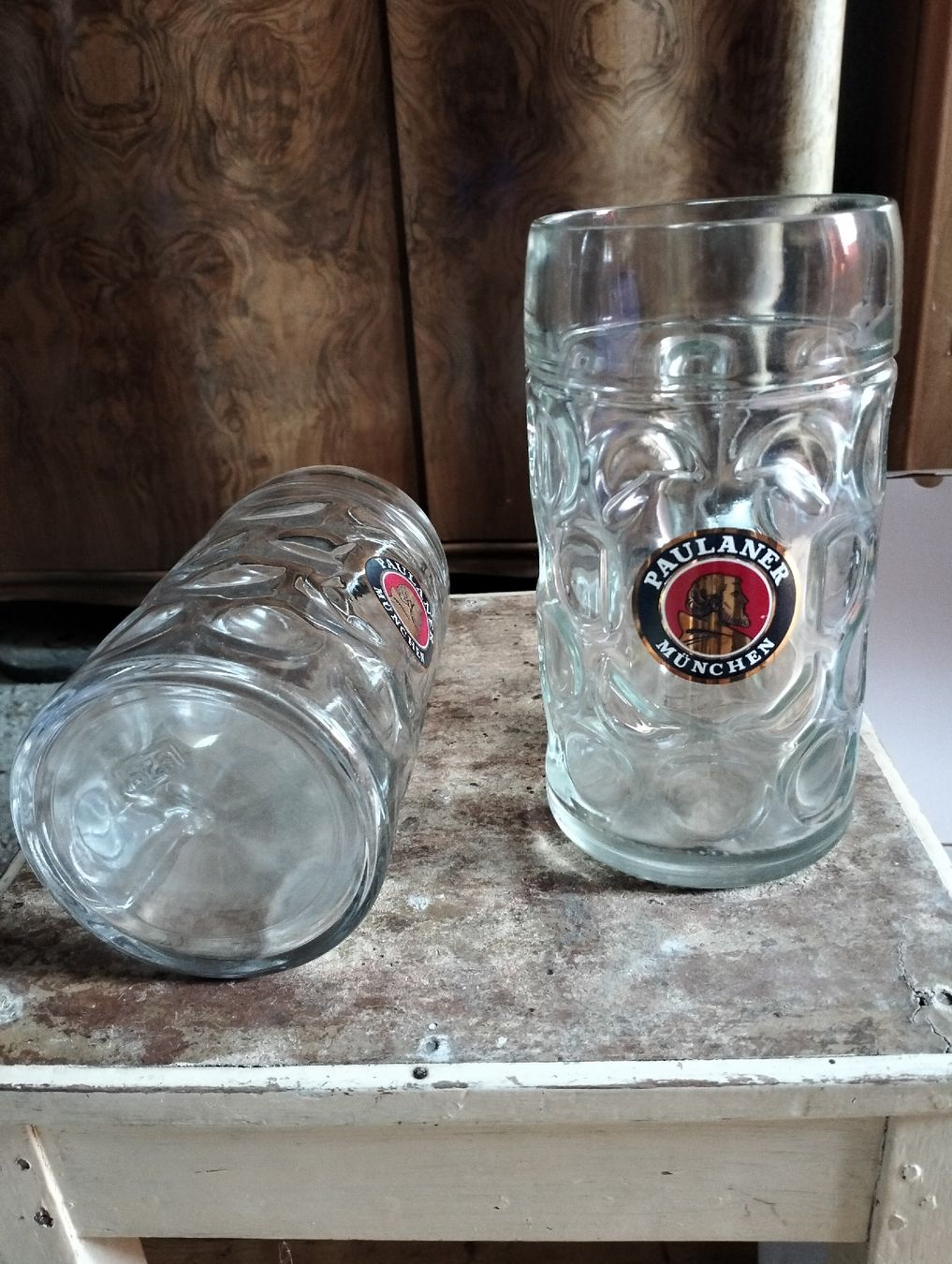 Bicchieri: 9 Bock de bière Paulaner  1 L – Usato da Cheyres venduto da Capitain