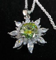 Collier argent avec diamant de moissanite de 1 ct certifié