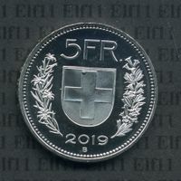 CHF___5.00 2019 stgl * nigelnagelneu! 5 Franken
