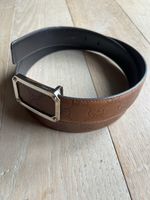 Gucci Gurt Cognac Braun Silber Schnalle