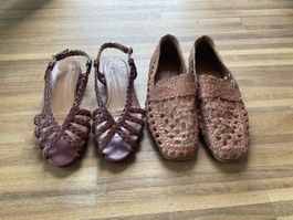 Sézane Schuhe Set Sandalen und Loafer Grösse 38 braun