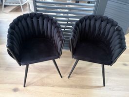 Wave Stühle  Schwarz im 2er Set