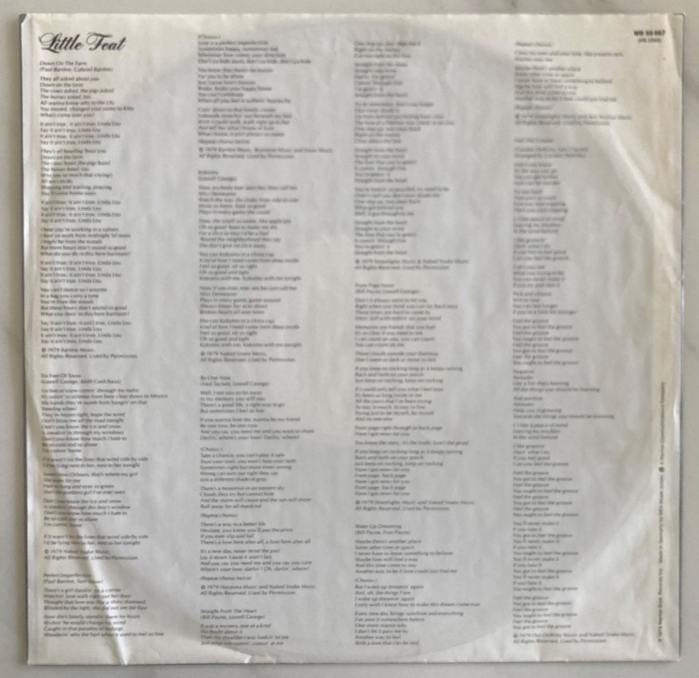 Dischi in vinile: LITTLE FEAT - DOWN ON THE FARM – Usato da Poliez-Pittet venduto da Newtown-Records 2