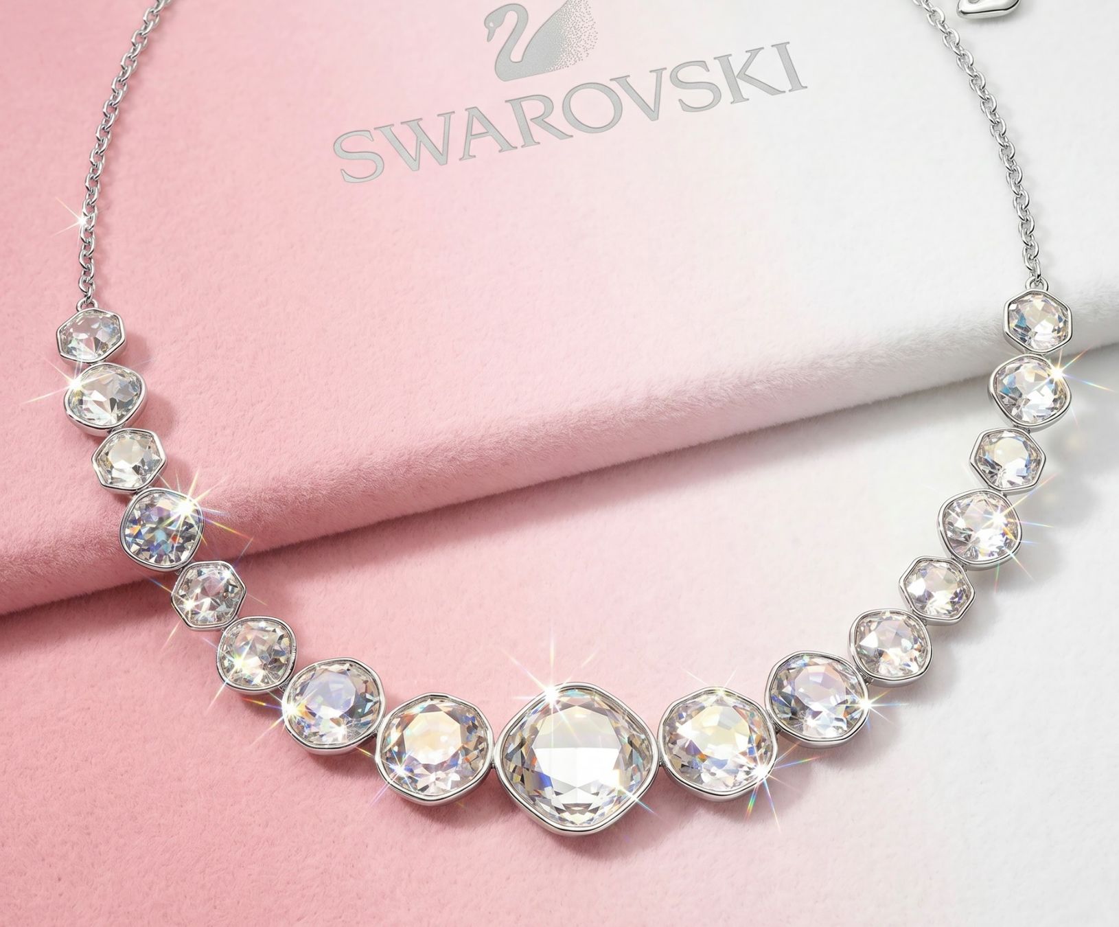 Swarovski Catenine: Swarovski Statement kette neu, original mit box – Nuovo (secondo la descrizione) da Kirchleerau venduto da Piroska05