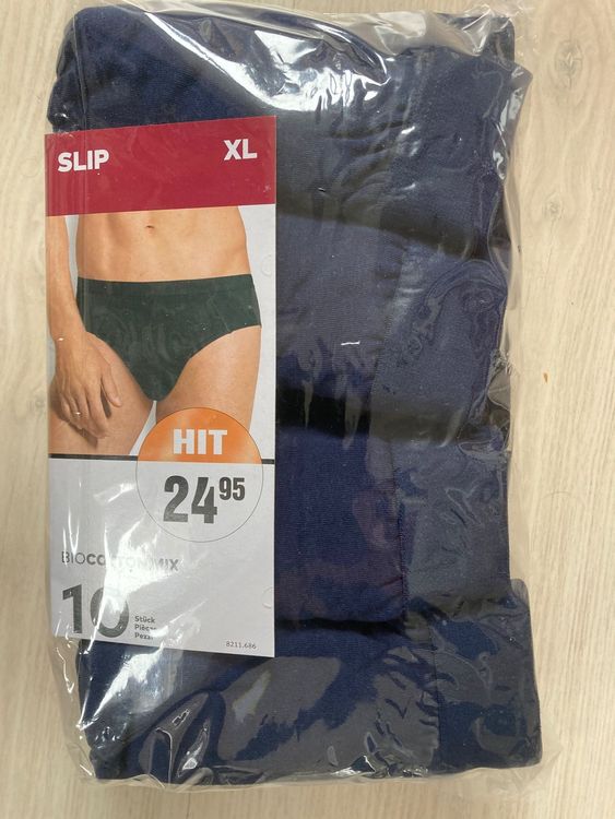 10er Pack HerrenUnterhosen/Slips Grösse XL (dunkelblau) Kaufen auf