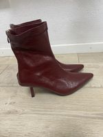 Burgunderrote Damenstiefeletten, Gr. 40, neu!