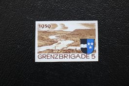 GRENZBRIGADE 5 AARGAU 1939 Marke geschnitten