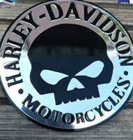 Sticker Alu Harley Davidson Black J023