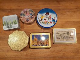 6er Set Blechdosen, Keksdosen, Vorratsdosen