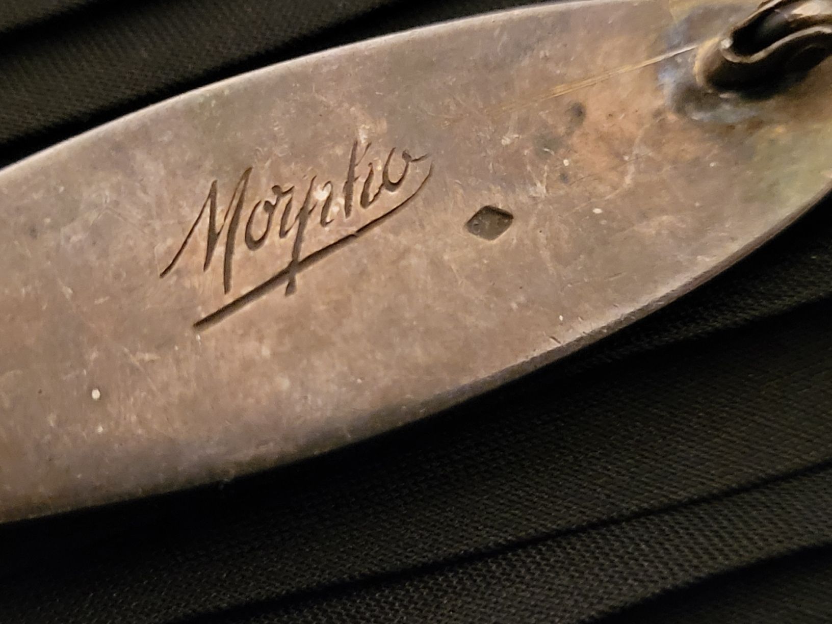 Spille & Fermagli: Elegante Vintage Brosche mit Morpho-Schmetterling, Silber – Usato da Allschwil venduto da Uhrenbinz 4