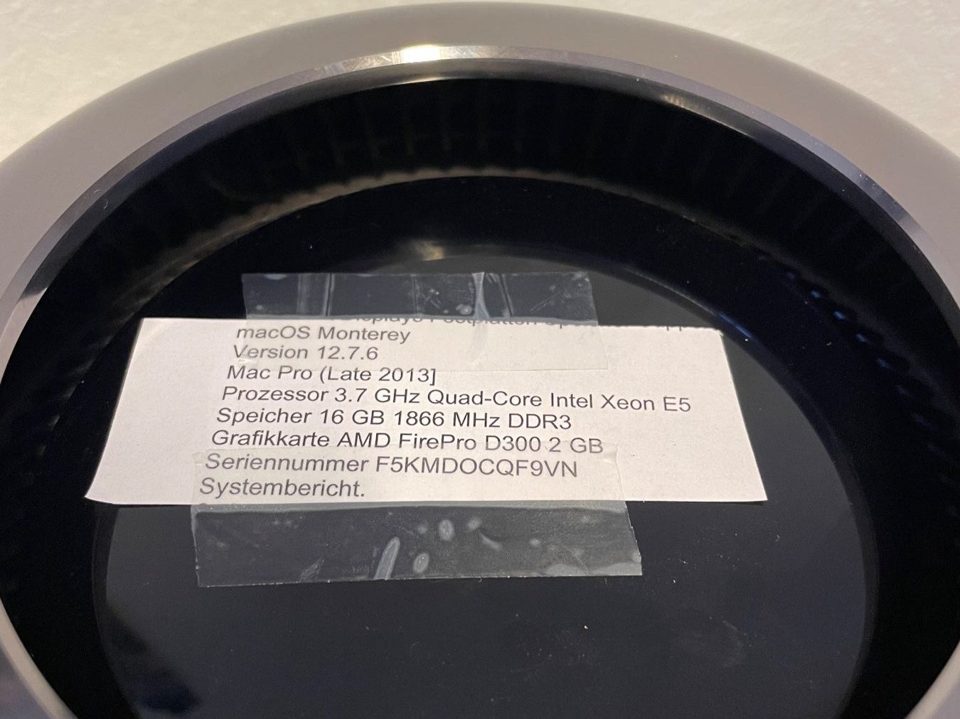 Apple PCs: Mac Pro (Late 2013). – D'occasion à Luzern par Carstenhu 1