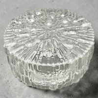 Superbe plafonnier applique vintage en verre texturé
