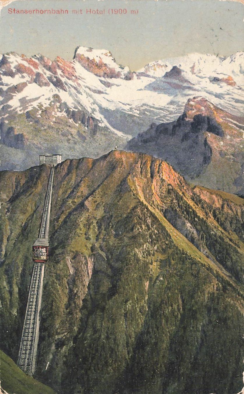 Cartoline postali: Stanserhornbahn mit hotel Gestell – Usato da Biasca venduto da Blenio71