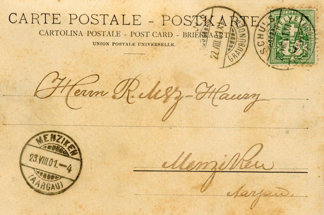 Ansichtskarten: Tarasp  GR   -   Dorf und See        um  1 9 1 1 – Gebraucht aus Brig von Valcards54 1