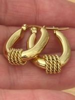 Edelstahl Elegante Creolen Ohrschmuck  Farbe:Gold