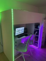 IKEA SMÅSTAD Hochbett mit Schreibtisch & Stauraum, weiß, 90x