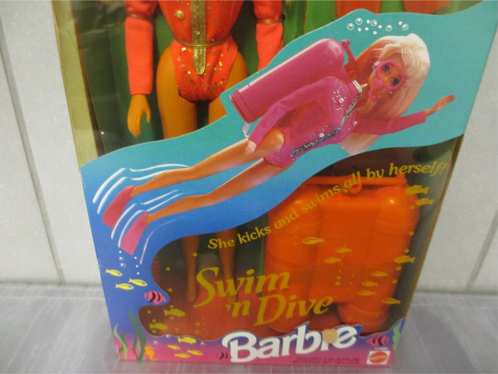 1993 Mattel Barbie Swim 'n Dive Blond Taucherin Puppe P/gelb | Kaufen ...
