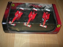 Ferrari 3er Set 2000 - 2002  M. Schumacher * Hot Wheels 1:43