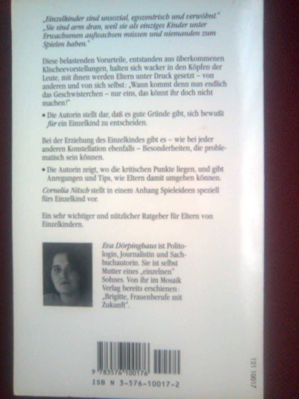 Livres: Eva Dörpinghaus   Das Einzelkind – D'occasion à Basel par Alacant 1