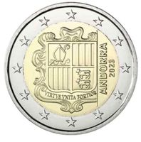 Andorra 2 Euro 2023 Staatswappen