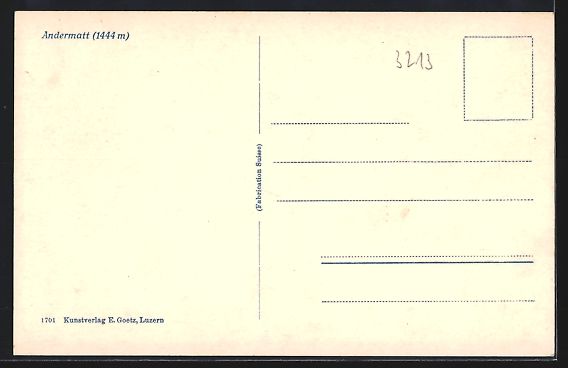 Cartoline postali: Andermatt, Totalansicht mit Bergblick au – Usato da Berlin venduto da bartko-reher 1