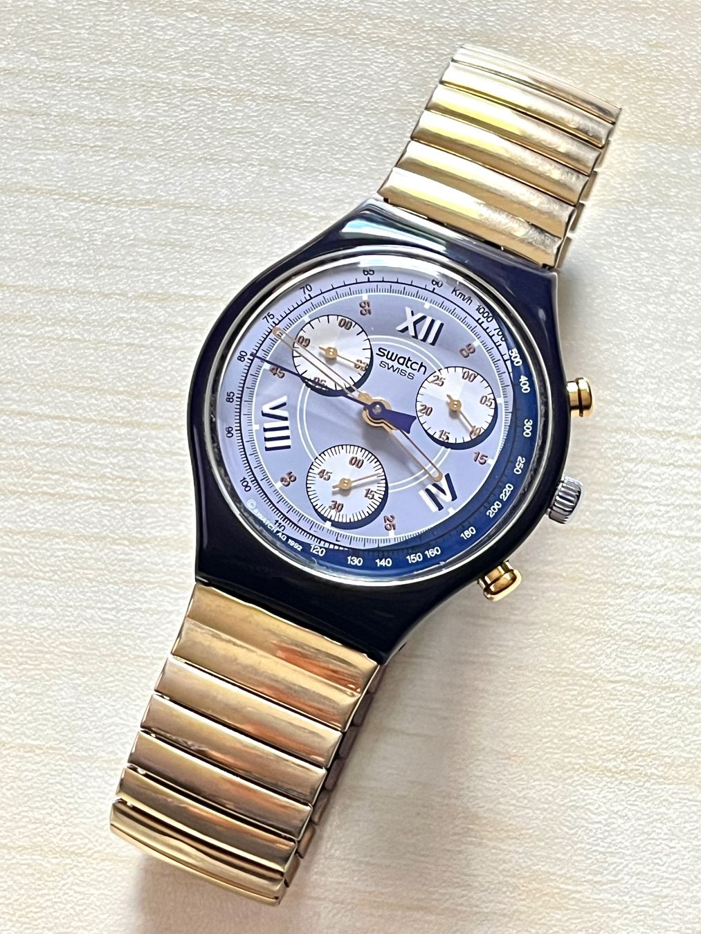 Swatch Orologi: Vintage Swatch Chronograph Uhr – Usato da Grenchen venduto da chththl