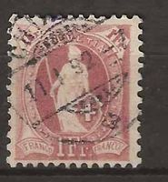 CH071c - Helvetia debout 71c  vollstempel 1892